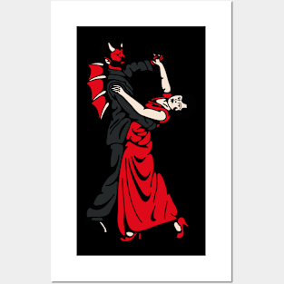 Devil woman dancing Posters and Art